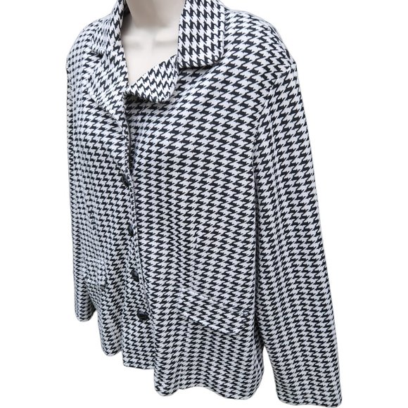 Cato Black and White Houndstooth Blazer - Picture 5 of 9